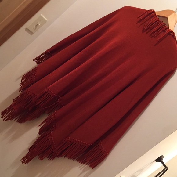 Coldwater Creek poncho Burnt orange - Picture 2 of 2